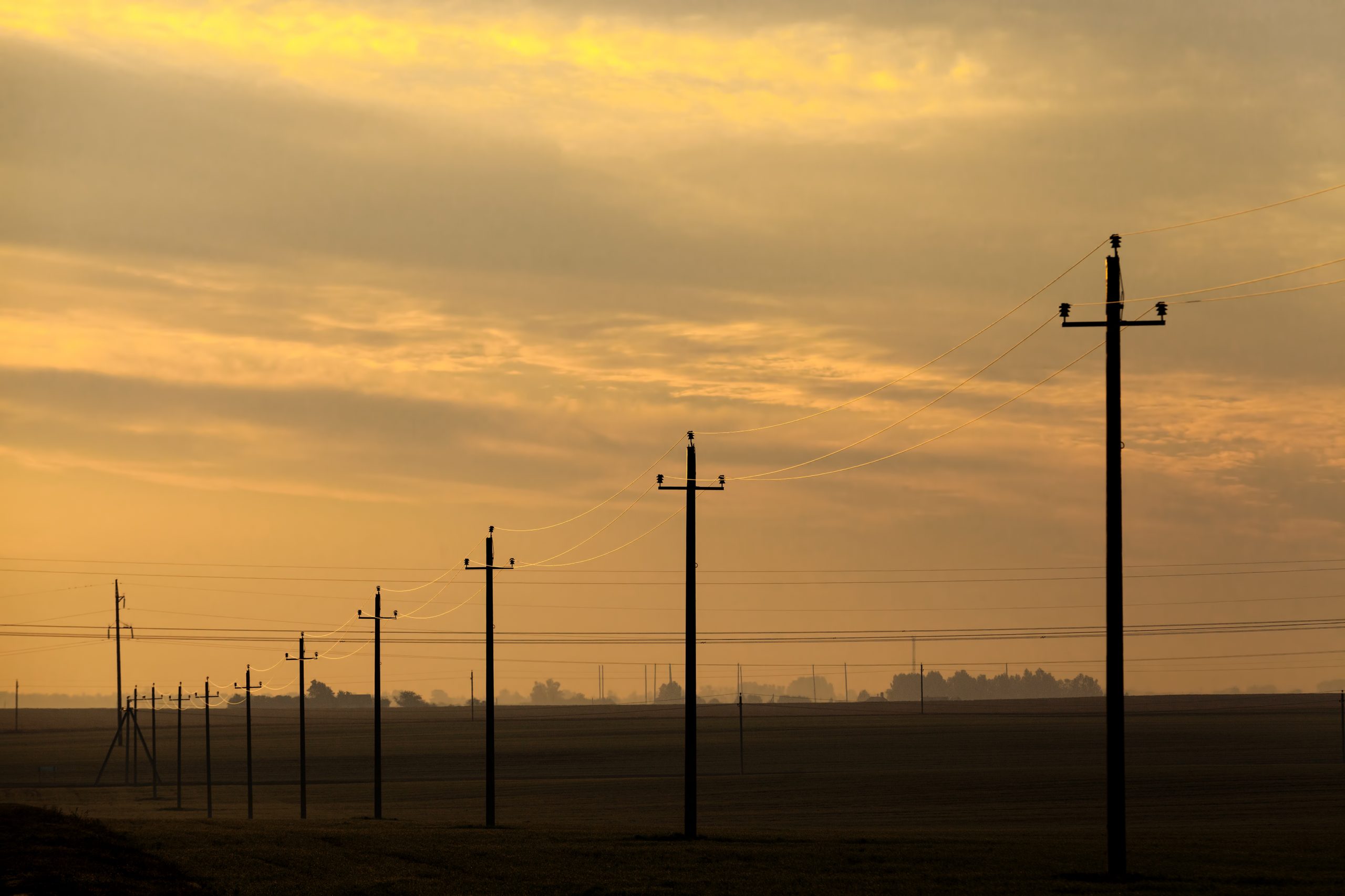 metal construction is safe in compliance with technology and safety regulations, high-voltage poles with electric wires, designed poles and metal wires for transporting electric current