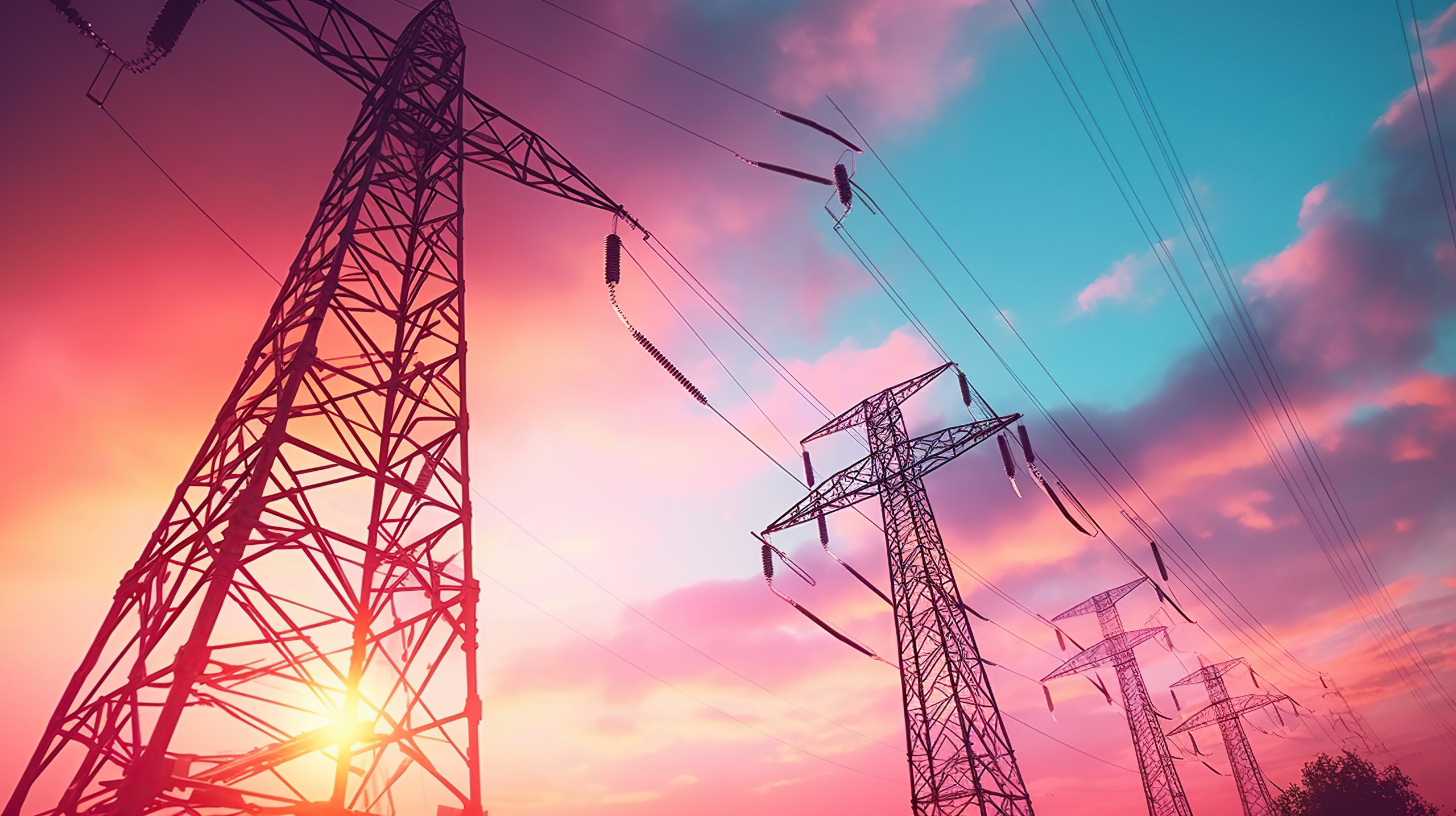 Electricity transmission towers Generative AI
